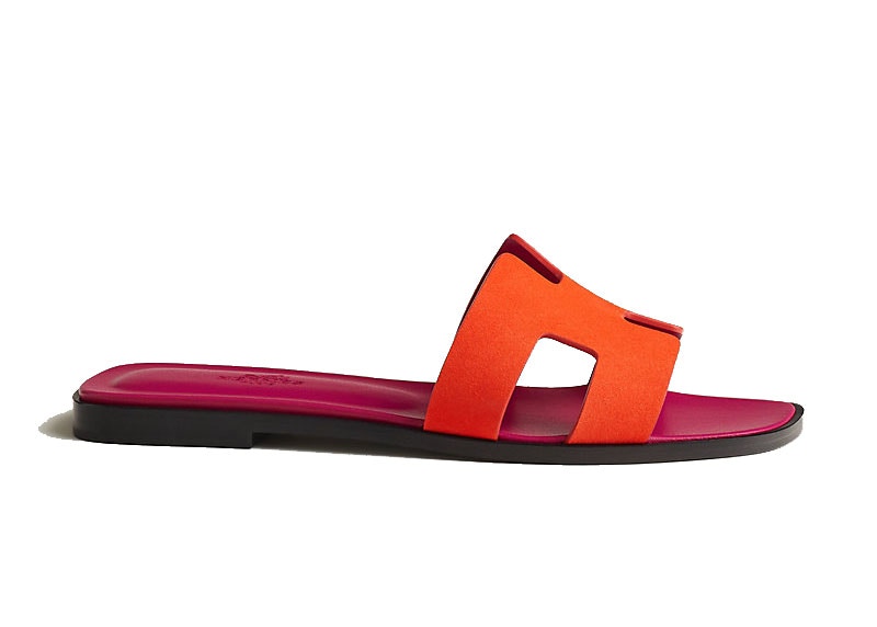 Hermes Oran Sandal Orange Synthetique Suede Goatskin