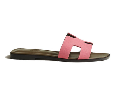Hermes Oran Sandal Rose Du Desert Goatskin