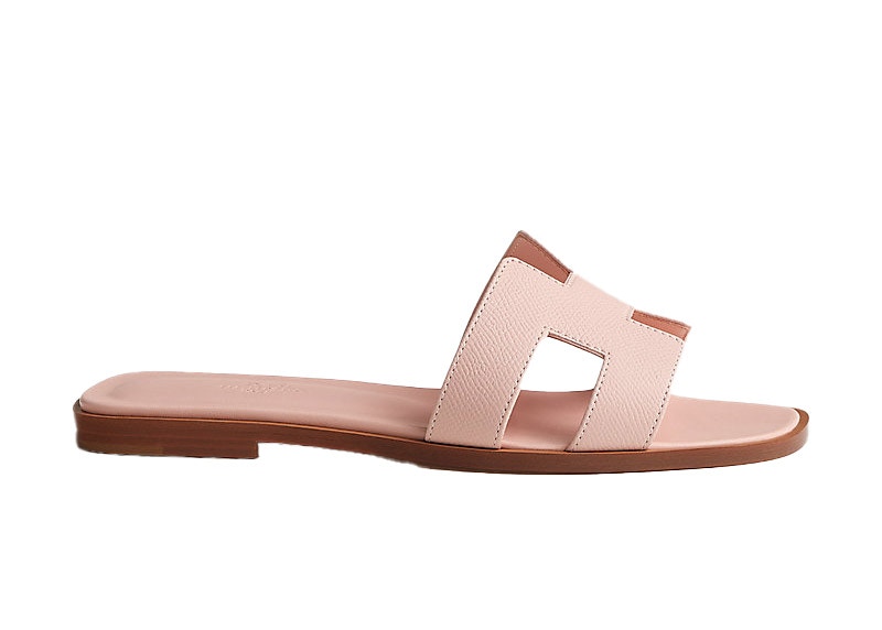 Hermes Oran Sandal Rose Pale Epsome Leather