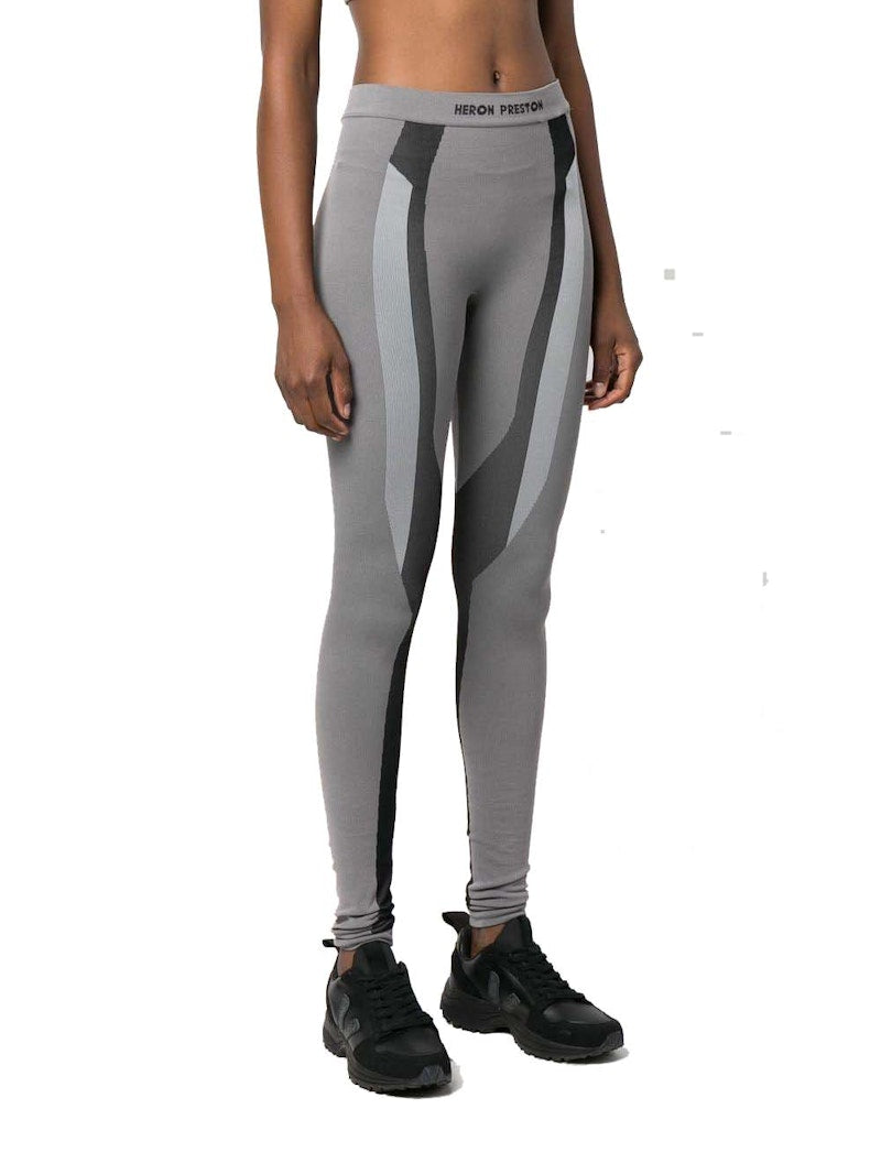 Heron Preston 3D Ribbing Leggings Grey/Black