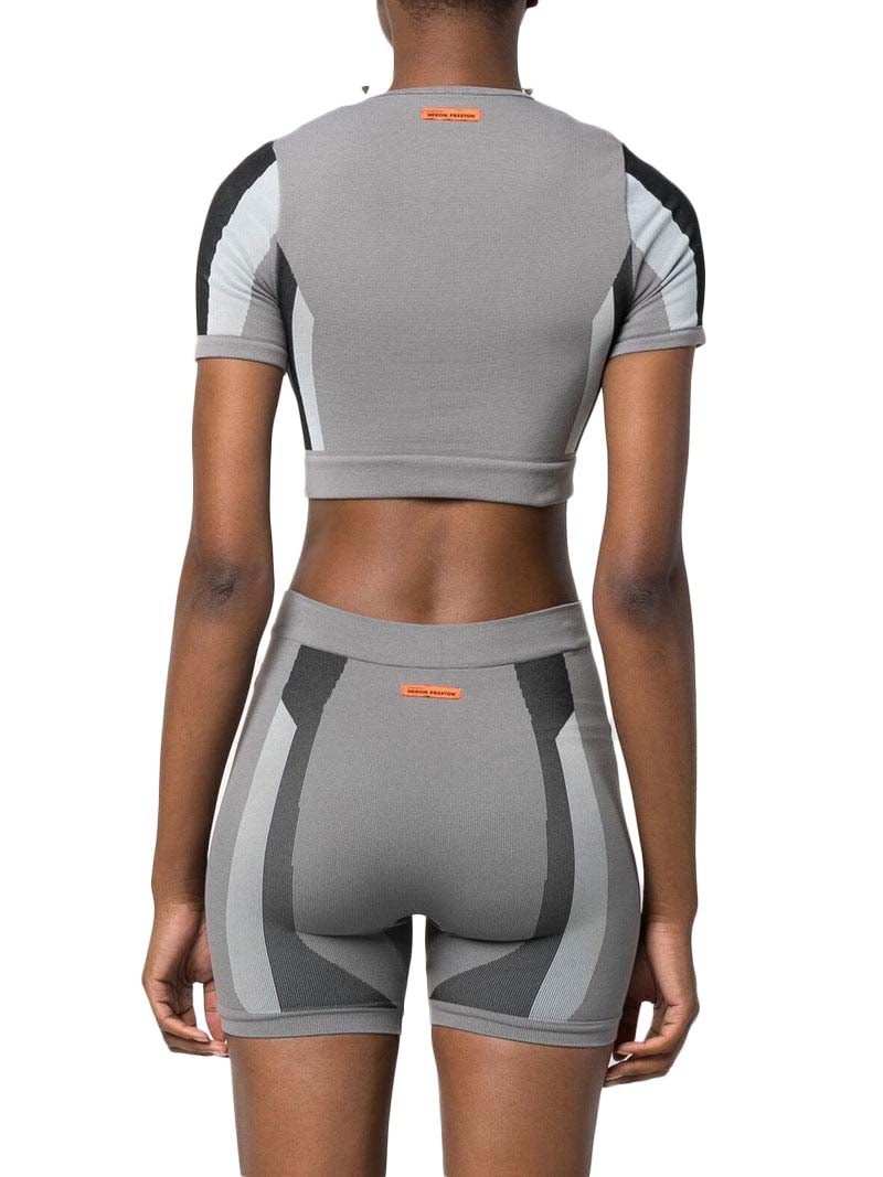 Heron Preston 3D Ribbing SS Top Grey/Black