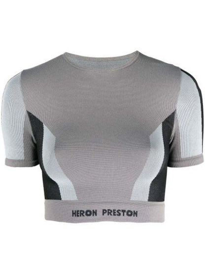 Heron Preston 3D Ribbing SS Top Grey/Black