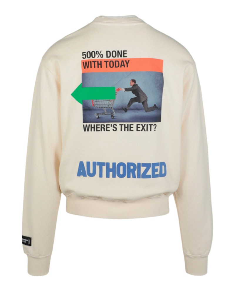 Heron Preston A.F. Authorized Oversized Crewneck White