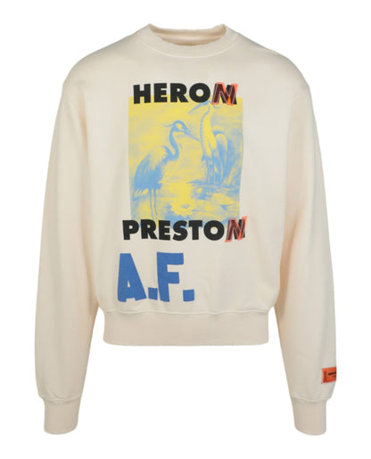 Heron Preston A.F. Authorized Oversized Crewneck White