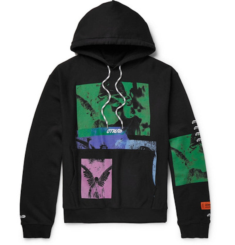 Heron Preston Angel Statues Graphic Hoodie Black/Multicolor