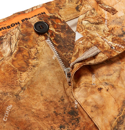 Heron Preston Australian Outback Print Cargo Pants Orange/Multicolor