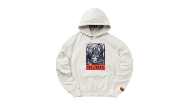 Heron Preston Boxed Heron Logo Hoodie White