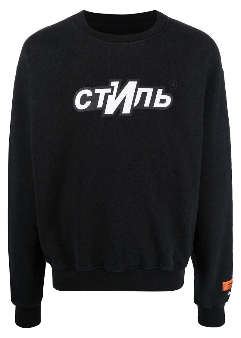 Heron Preston CTNMB Logo Crewneck Black/White
