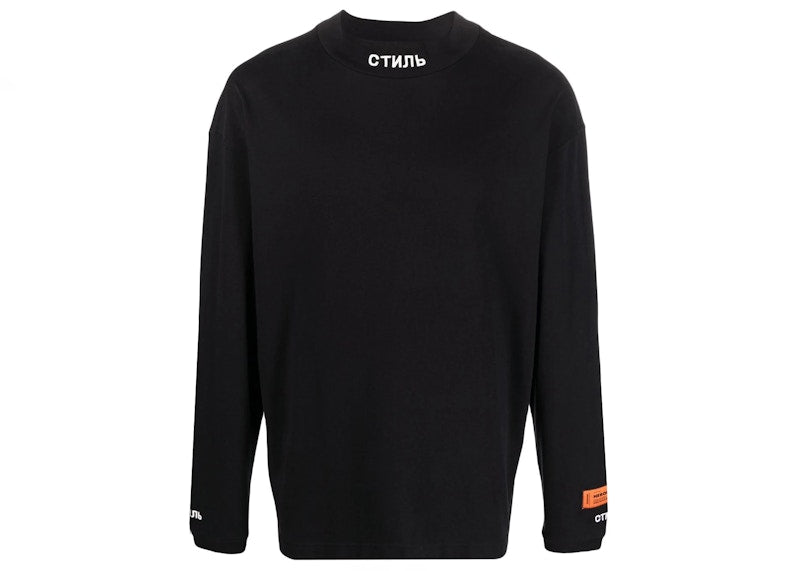 Heron Preston CTNMB Motif Mockneck T-shirt Black