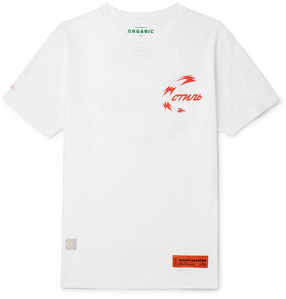 Heron Preston CTNMB Print T-shirt White/Orange