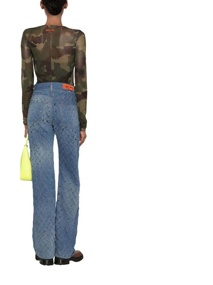 Heron Preston Camo Mesh LS Top Camo Green