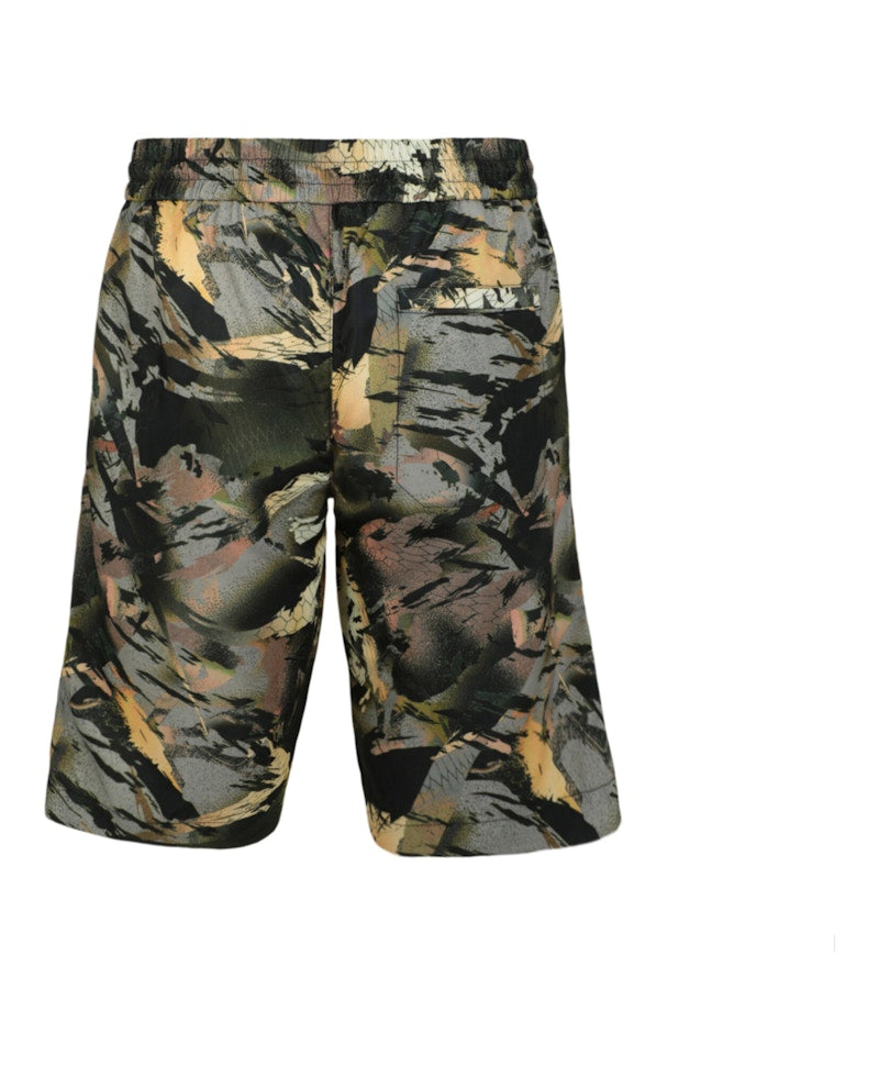 Heron Preston Camouflage Track Shorts Green