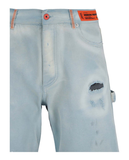 Heron Preston Code 8000 Hammer Shorts Blue