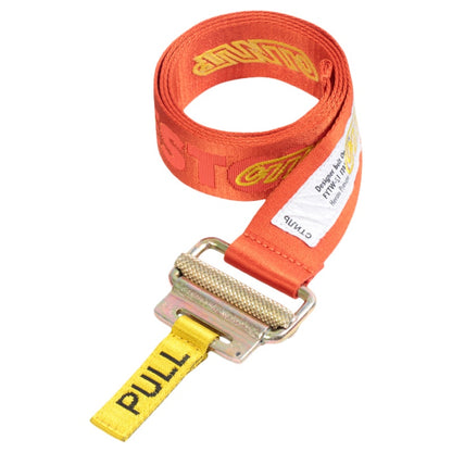 Heron Preston Embroidered Jacquard Tape Belt (SS19) Orange/Yellow
