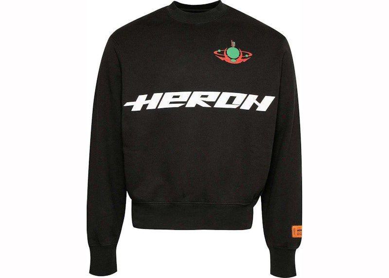 Heron Preston Globe Burn Crewneck Sweatshirt Black