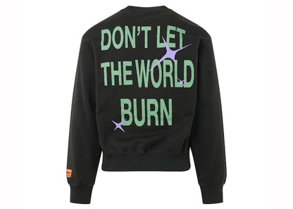 Heron Preston Globe Burn Crewneck Sweatshirt Black