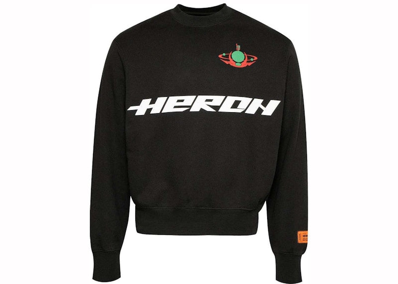 Heron Preston Globe Burn Crewneck Sweatshirt Black