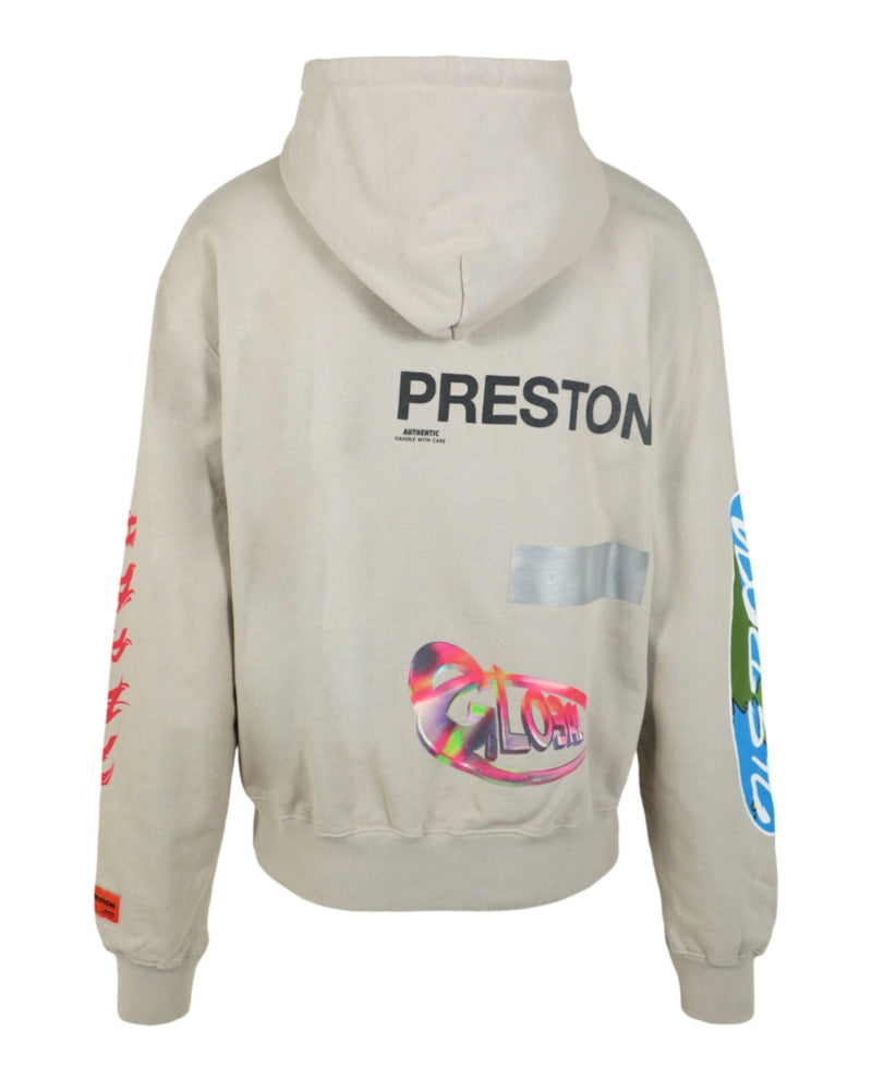 Heron Preston HP Global Collage Hoodie Grey