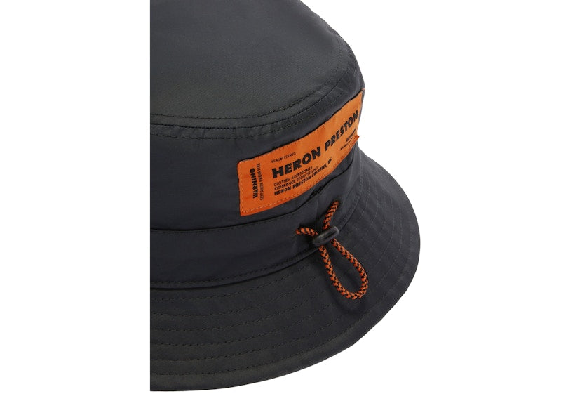 Heron Preston HPNY EMB Nylon Bucket Hat Black/White