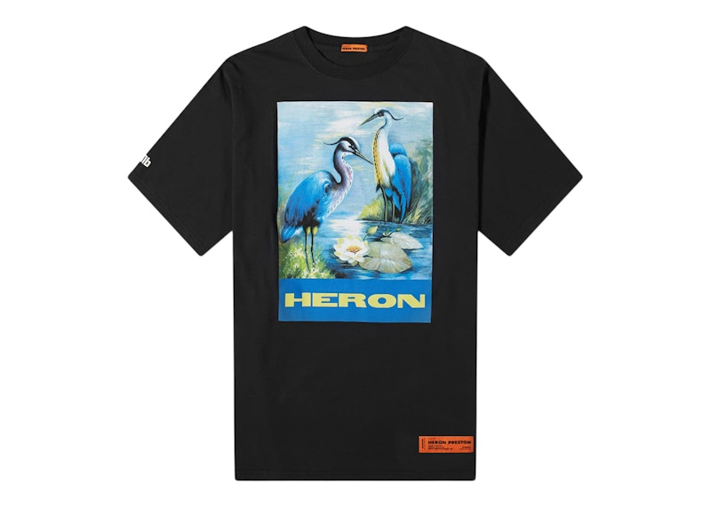 Heron Preston Heron Print Oversized T-Shirt Black/Blue/Multi