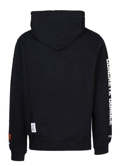 Heron Preston Heron Watercolor Print Hooded Sweatshirt Black