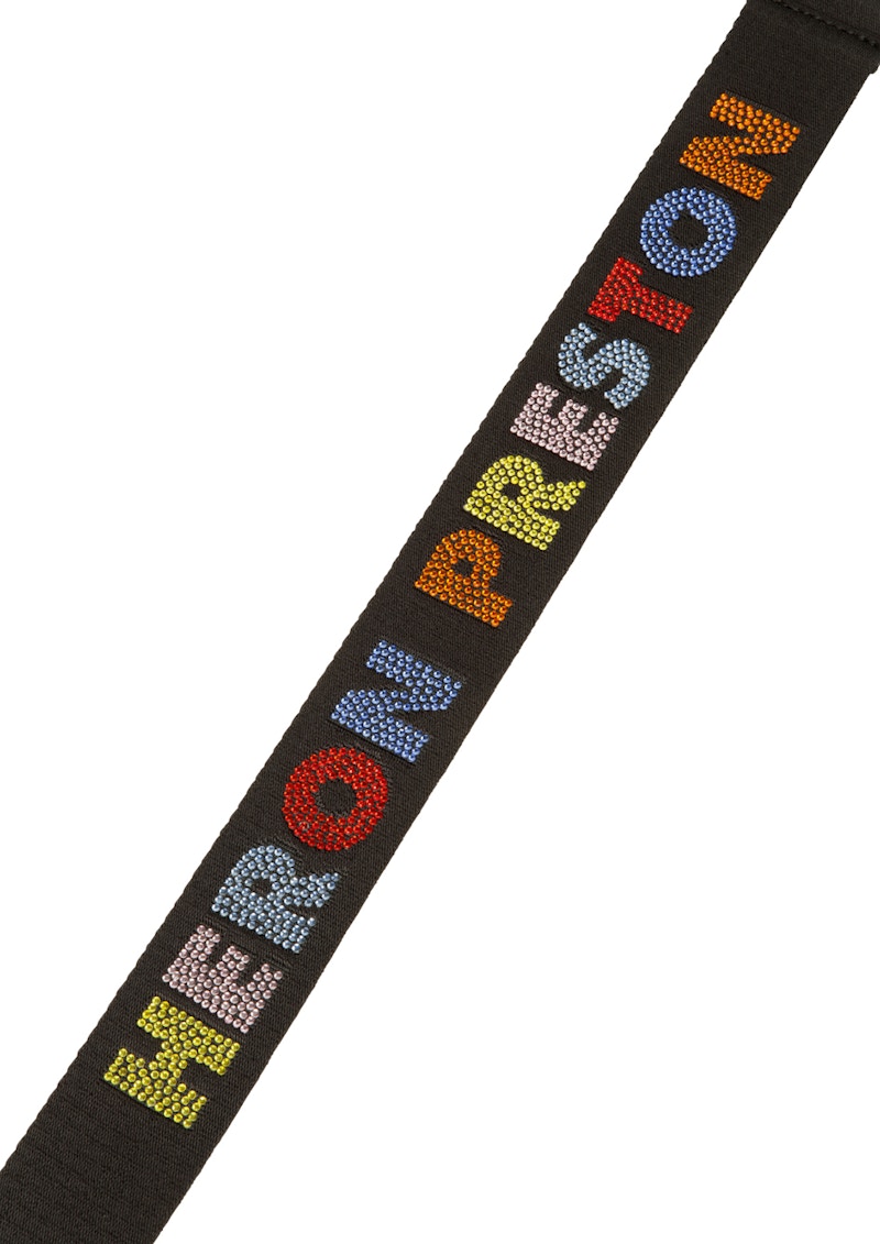 Heron Preston Jacquard Strass Tape Belt (SS19) Black/Multicolor