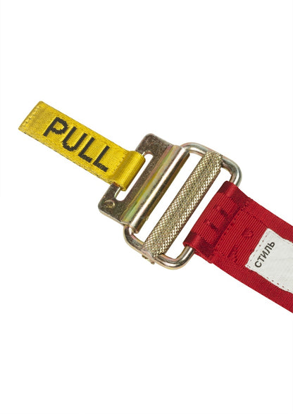 Heron Preston Jacquard Tape Belt (SS19) Red