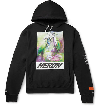 Heron Preston John James Audubon Heron Graphic Hoodie Black/Multicolor