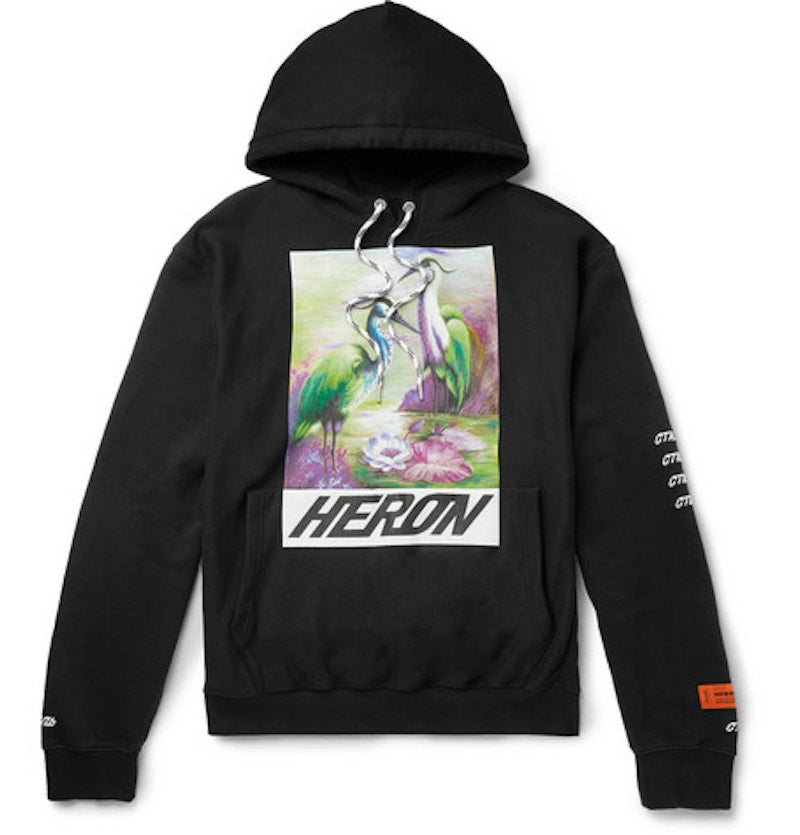 Heron Preston John James Audubon Heron Graphic Hoodie Black/Multicolor