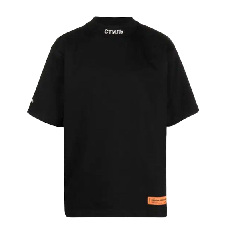 Heron Preston Logo Patch Mockneck T-Shirt Black
