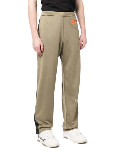 Heron Preston Logo Track Pants Olive Green/White