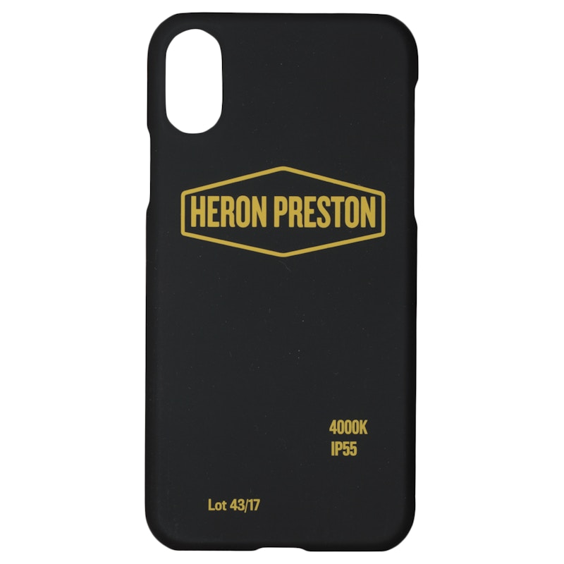 Heron Preston Logo iPhone X Case (SS19) Black/Yellow