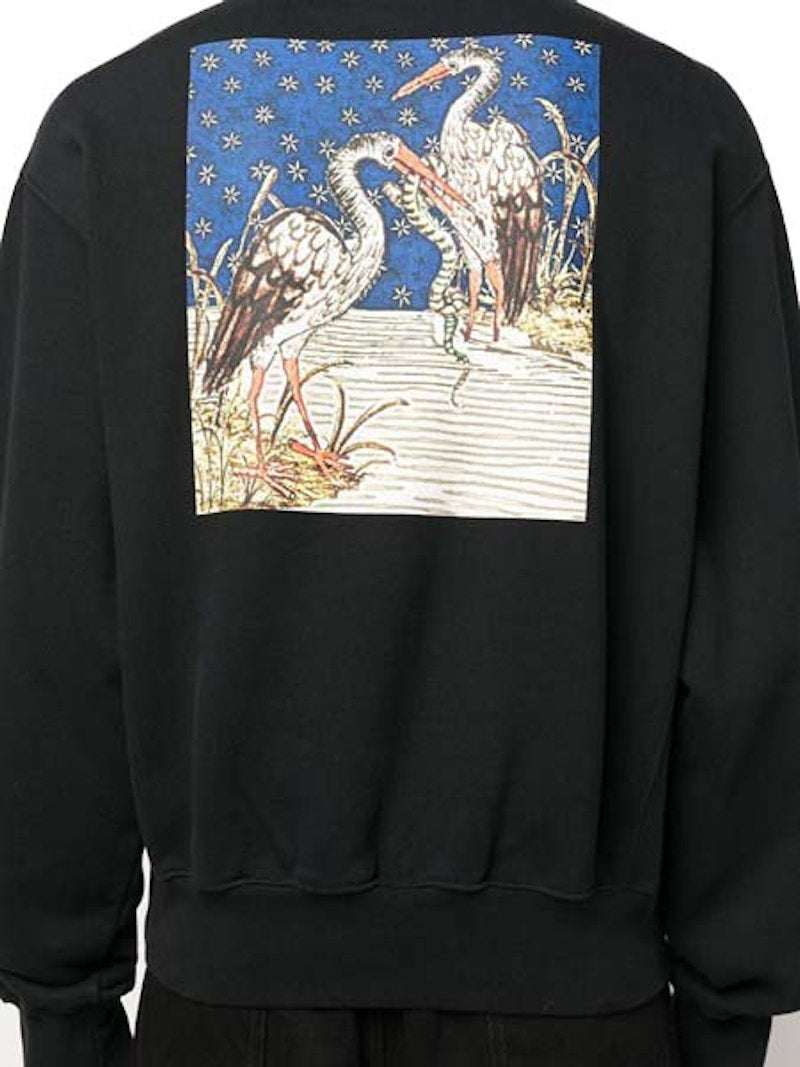 Heron Preston Medieval Heron Crewneck Black/White