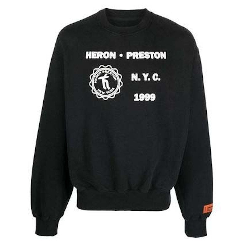 Heron Preston Medieval Heron Crewneck Black/White