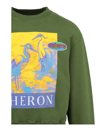 Heron Preston Oversized KK22 Crewneck Green