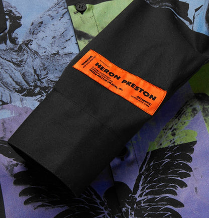 Heron Preston Oversized Reflective Angel Statue Shirt Black/Multicolor