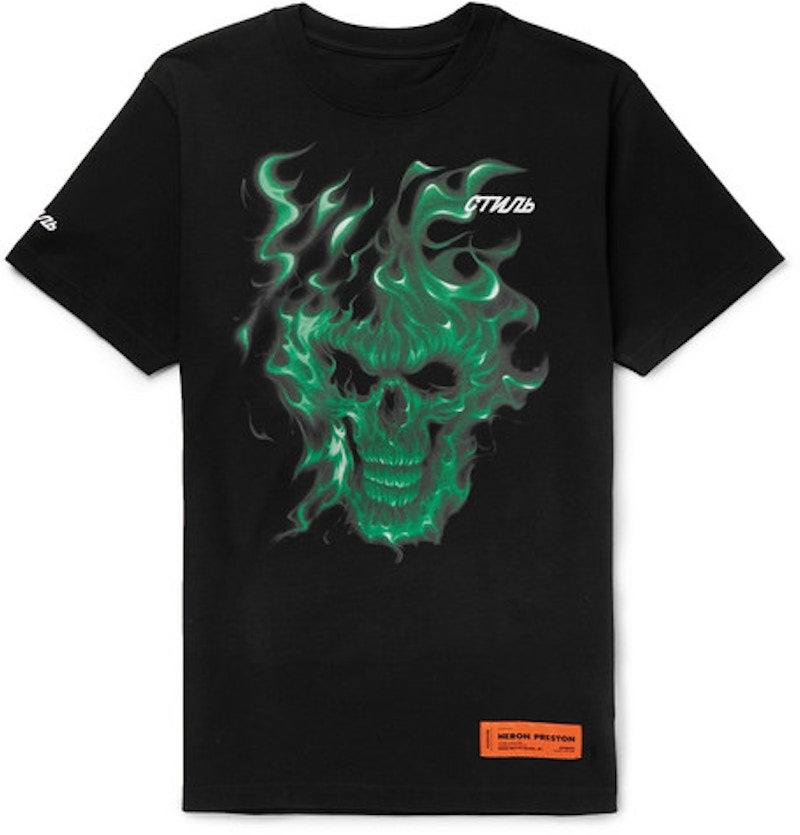 Heron Preston Oversized Sinister Skull T-shirt Black/Multicolor