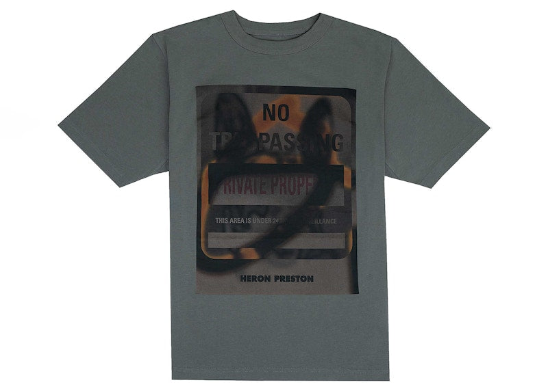 Heron Preston Private Property T-Shirt Grey/Orange