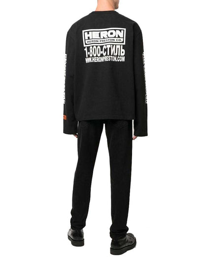 Heron Preston Real Estate LS Tee Black/White