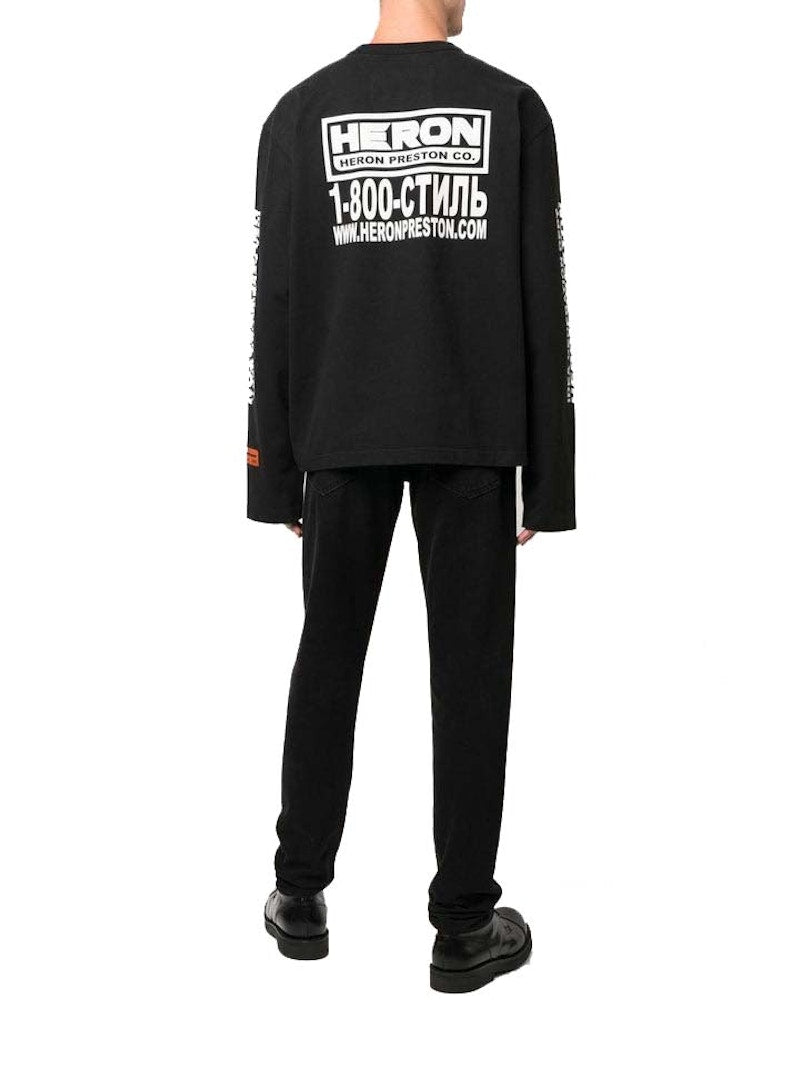Heron Preston Real Estate LS Tee Black/White