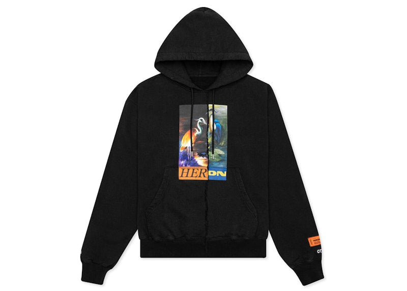 Heron Preston Split Herons Hoodie Black