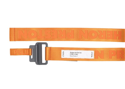 Heron Preston Tape Logo Belt Orange Grey