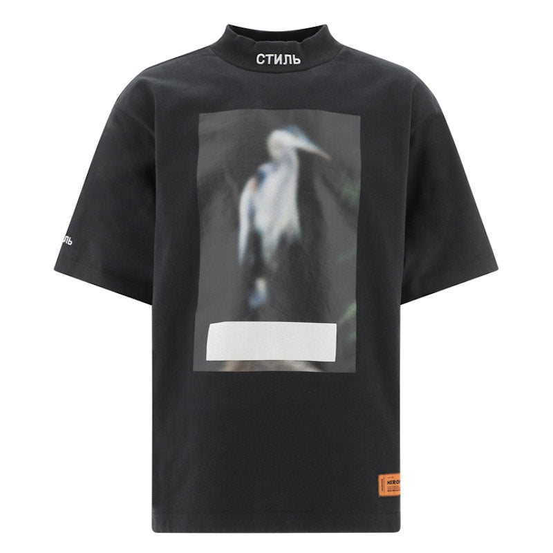 Heron Preston Mock Neck Censored Heron T-Shirt Black