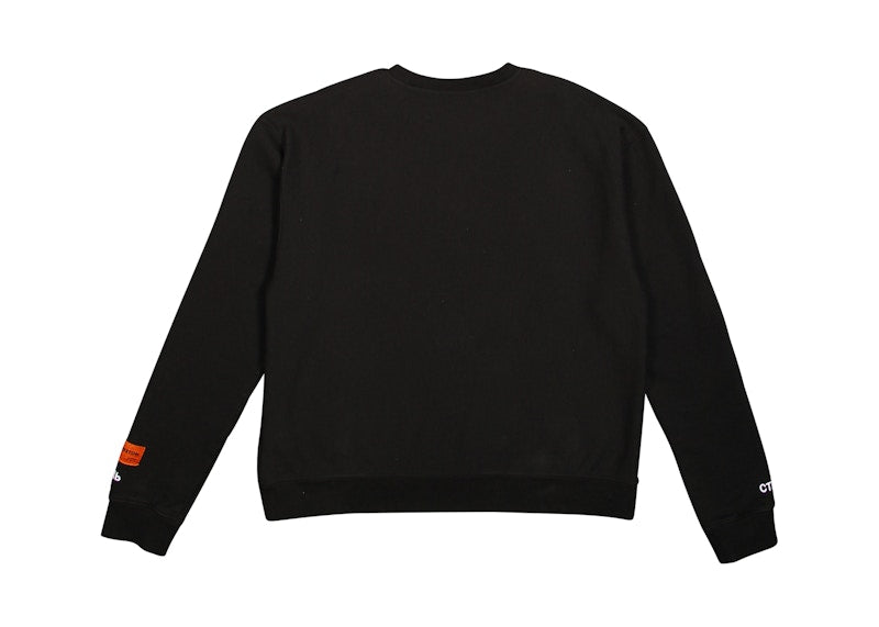 Heron Preston White Heron Crewneck Sweatshirt Black