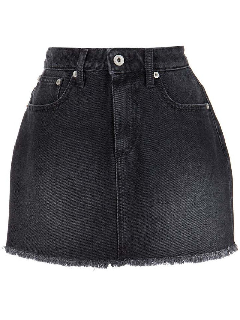 Heron Preston Women Denim Skirt Black