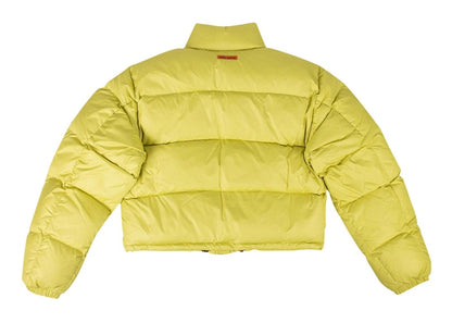 Heron Preston Womens Puffer Jacket Green Yellow