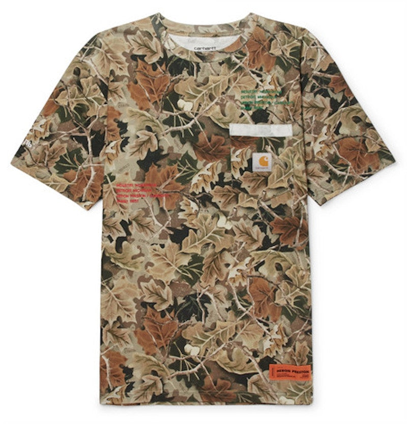 Heron Preston x Carhartt Oversized CTNMB Embroidered T-shirt Camo/Multicolor
