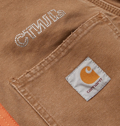 Heron Preston x Carhartt Oversized Corduroy Collar Canvas Work Jacket Tan