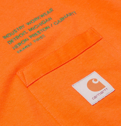 Heron Preston x Carhartt Oversized Embroidered T-shirt Orange/Multicolor