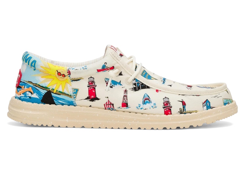 Hey Dude Wally Funk JAWS Cream Multi